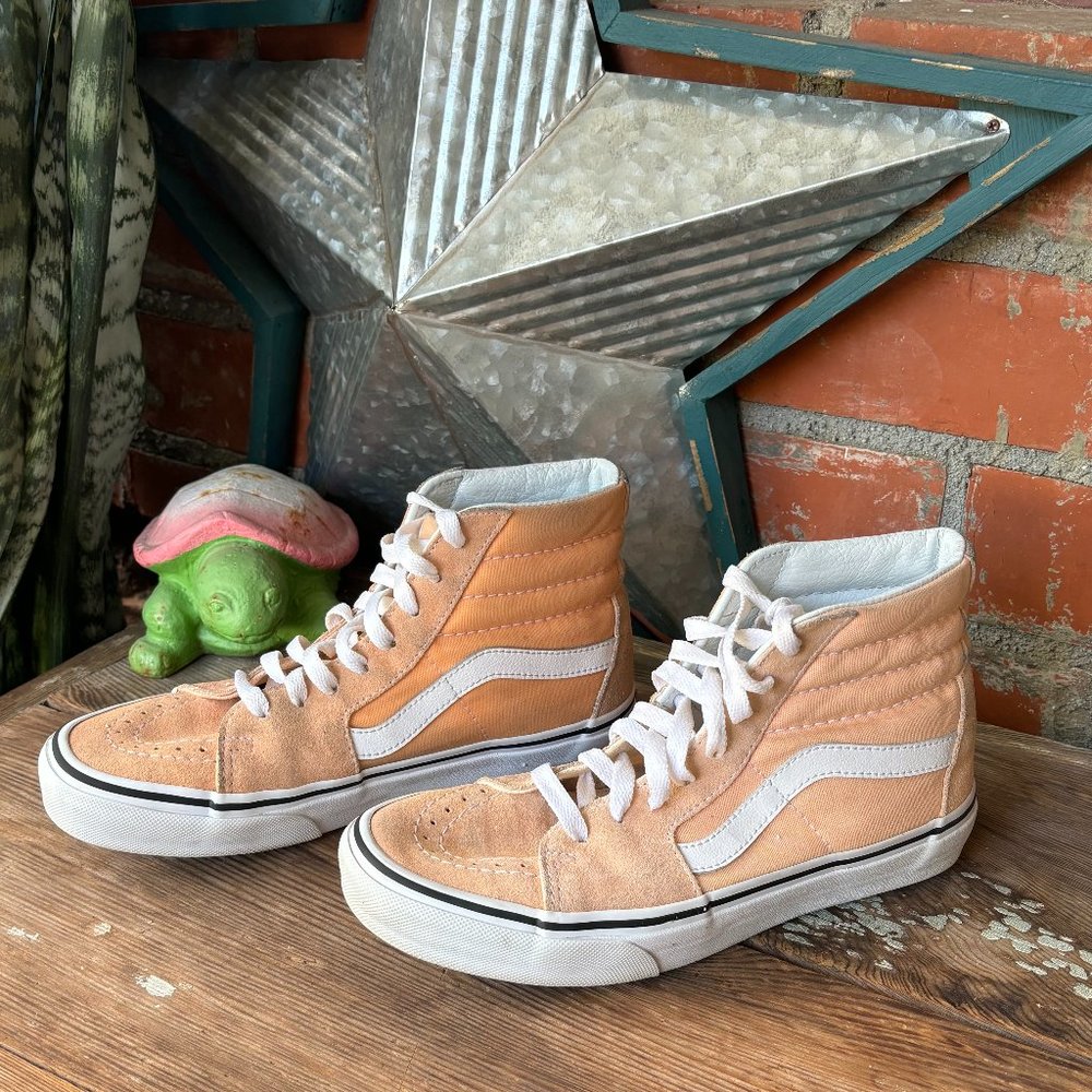 Womens Vans Suede Canvas High Top Sneakers Shoes Women Size 7 Unisex Mens 5.5